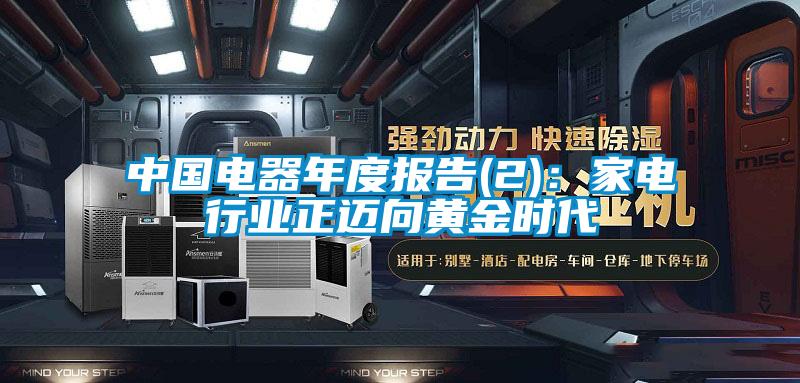 中国电器年度报告(2)：家电行业正迈向黄金时代