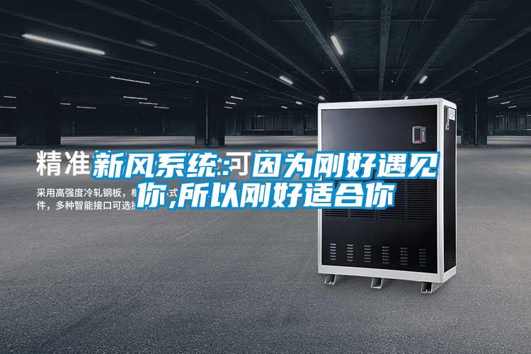 新风系统：因为刚好遇见你,所以刚好适合你