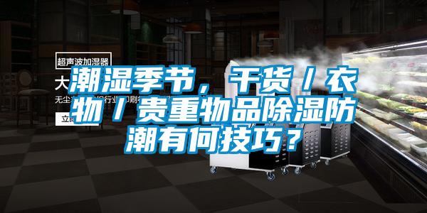 潮湿季节，干货／衣物／贵重物品除湿防潮有何技巧？