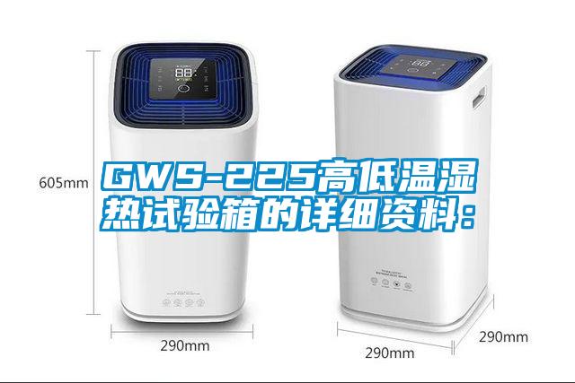 GWS-225高低温湿热试验箱的详细资料：