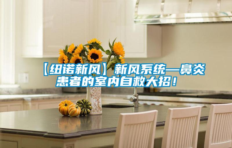 【纽诺新风】新风系统—鼻炎患者的室内自救大招！