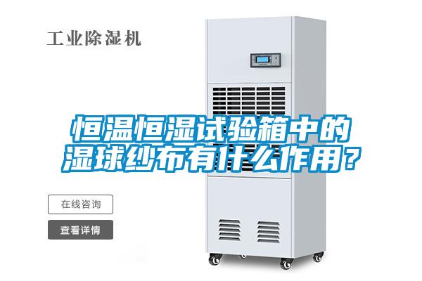 恒温恒湿试验箱中的湿球纱布有什么作用？