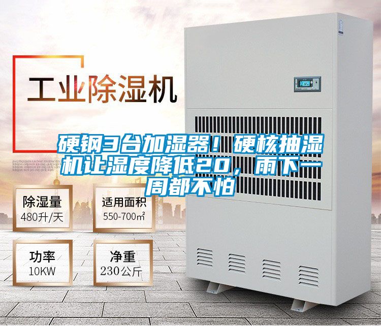 硬钢3台加湿器！硬核抽湿机让湿度降低20，雨下一周都不怕