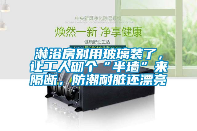 淋浴房别用玻璃装了，让工人砌个“半墙”来隔断，防潮耐脏还漂亮